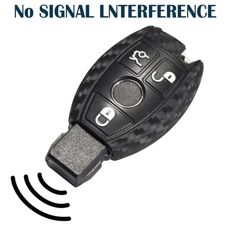 Lcyam Key Fob Cover Case Carbon Fiber Pattern for Mercedes Benz C E M S CLS CLK GLK GLC G Class CLA GLK350 GLA 250 C300 AMG 2019 GLC 300 - Image 5